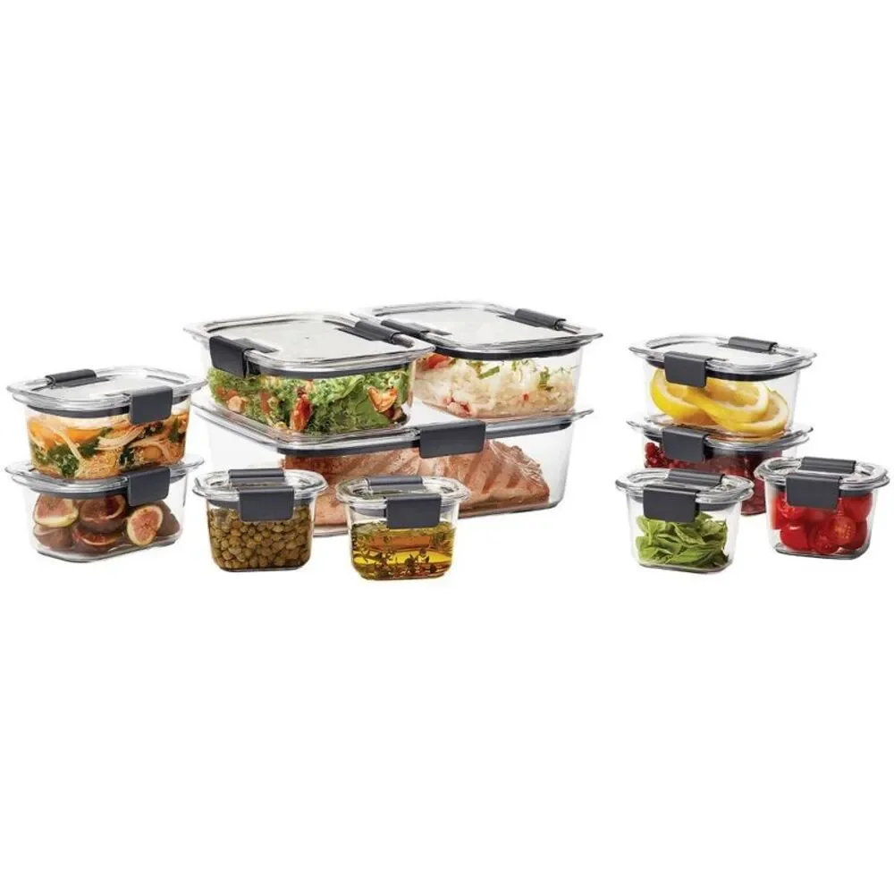 Brilliance 22pc Plastic Food Storage Container Set with Lids - Clear